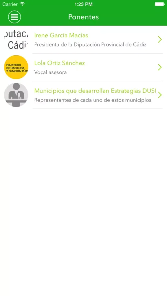 Zrzuty ekranu ENCUENTRO DUSI-ITI CÁDIZ