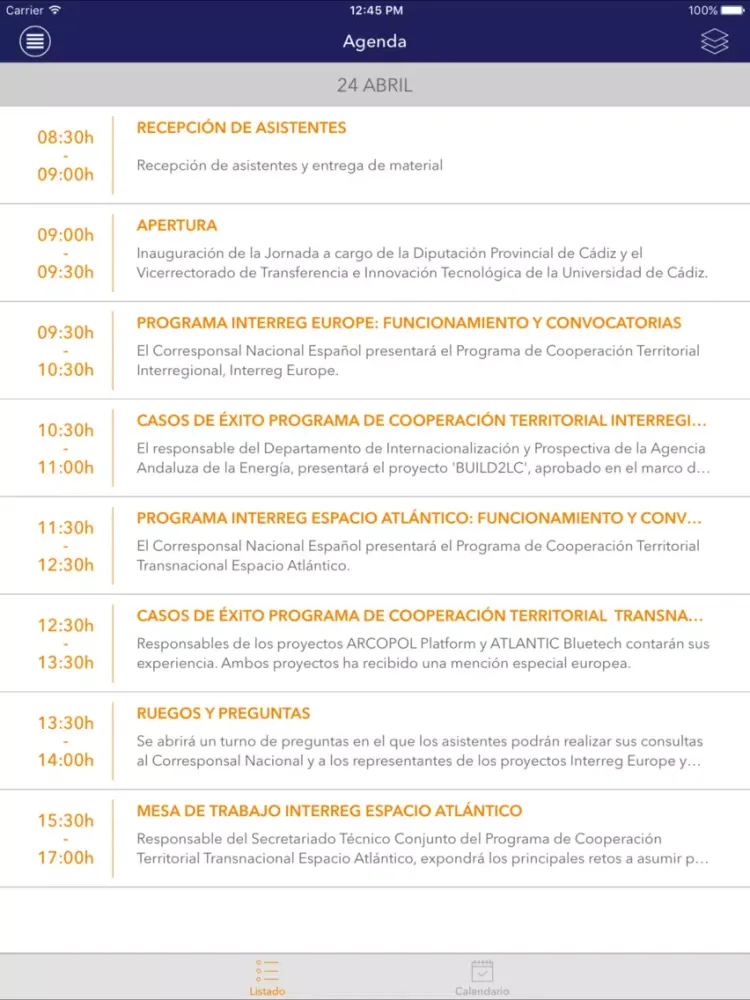 Jornada ITI OTRI-UCA iPad  스크린샷