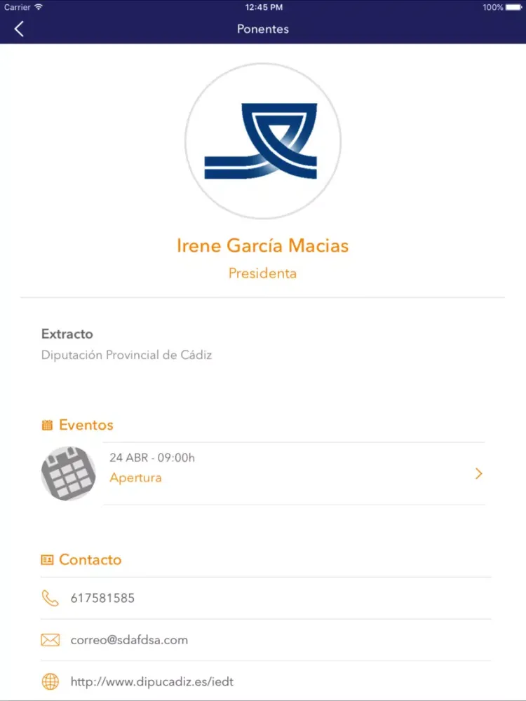 Jornada ITI OTRI-UCA iPad  스크린샷