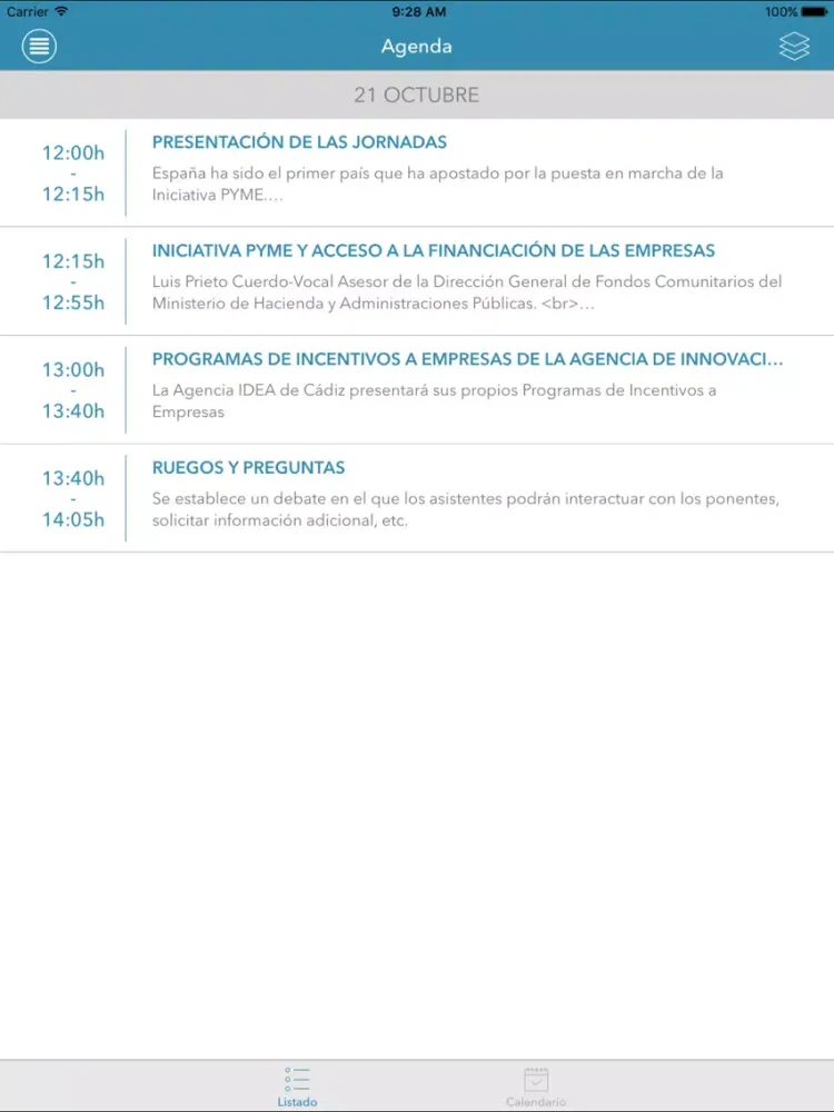 Jornadas de la Iniciativa Pyme y Programas iPad 应用截图