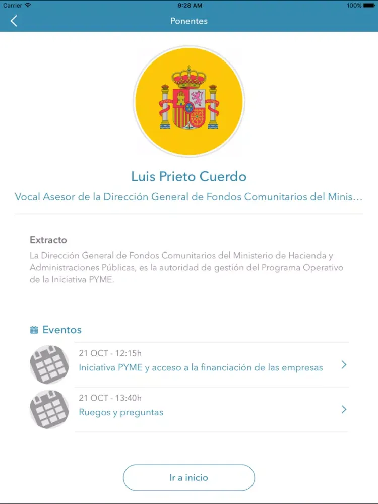Jornadas de la Iniciativa Pyme y Programas iPad 应用截图