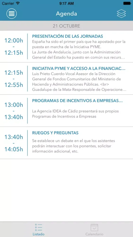 Jornadas de la Iniciativa Pyme y Programas应用截图