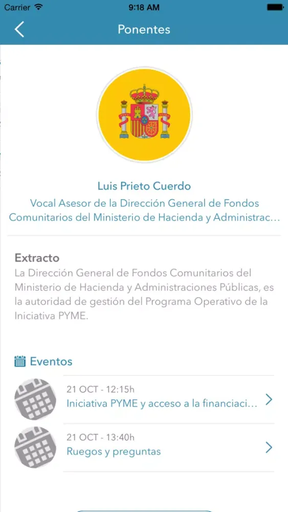 Jornadas de la Iniciativa Pyme y Programas应用截图