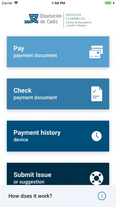 Capturas de pantalla de DipuPay - Diputación de Cádiz