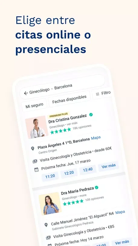 Скриншоты Doctoralia