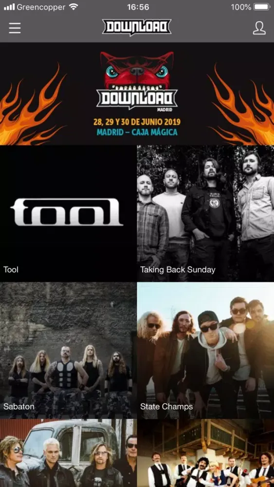 Tangkapan layar Download Festival Madrid 2019