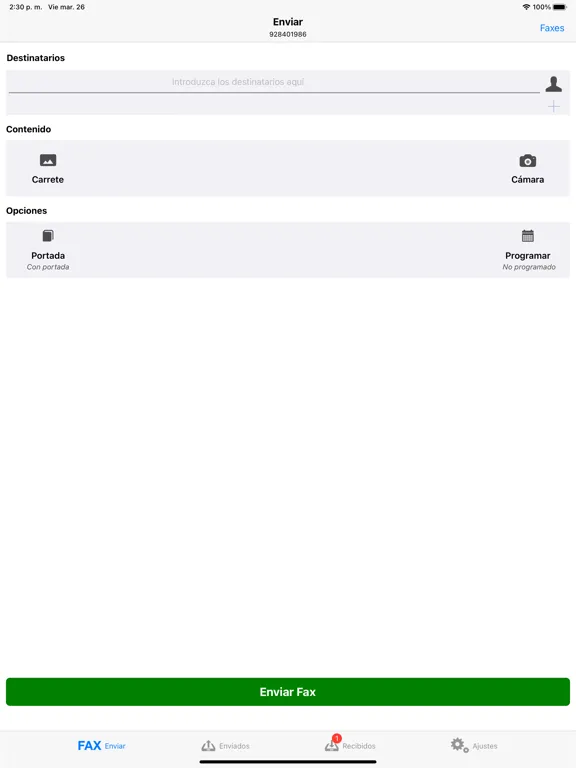 Fax Duocom - Enviar fax online iPad  スクリーンショット
