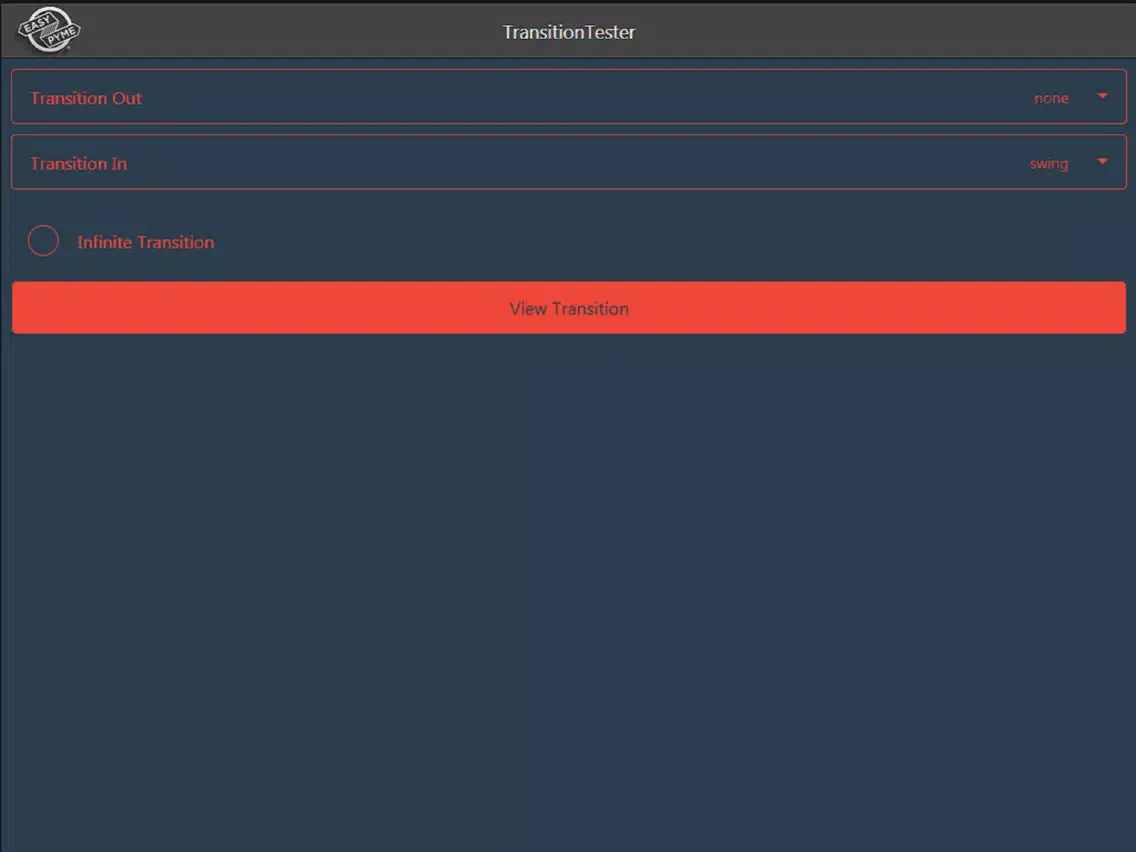 TransitionTester iPad 应用截图