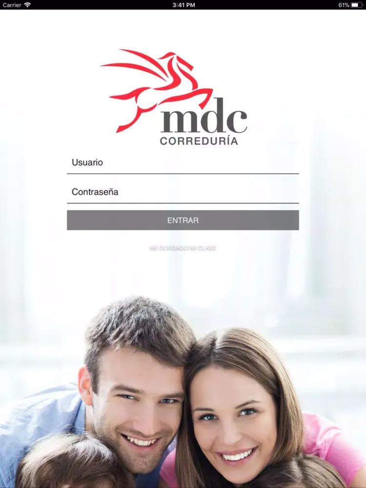 Tangkapan layar Correduría MDC Seguros iPad 