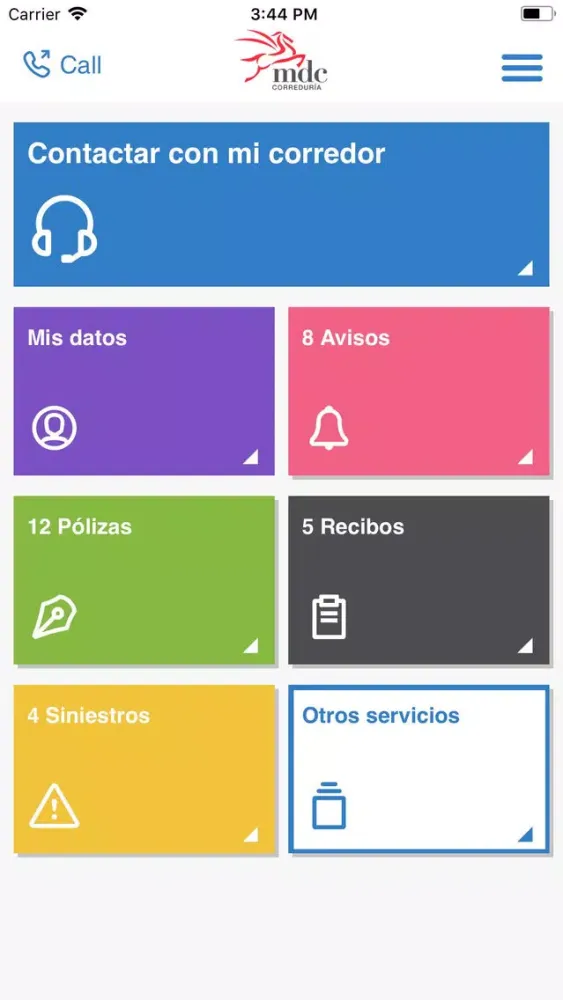Tangkapan layar Correduría MDC Seguros