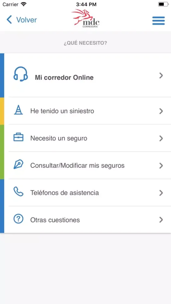 Tangkapan layar Correduría MDC Seguros