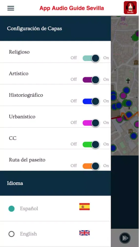 App Audioguide Sevilla Ekran Görüntüleri