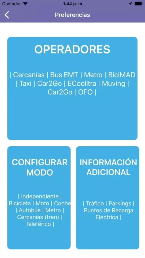 MaaS Madrid Screenshots
