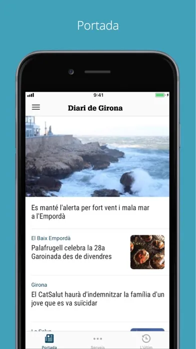 Capturas de tela do Diari de Girona