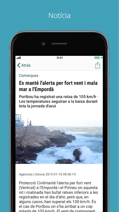 Capturas de tela do Diari de Girona