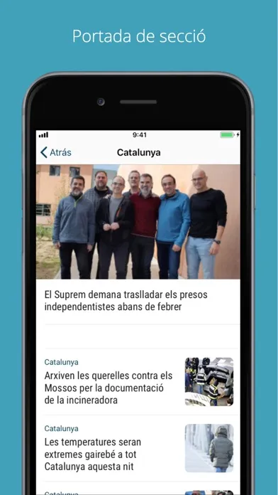 Capturas de tela do Diari de Girona