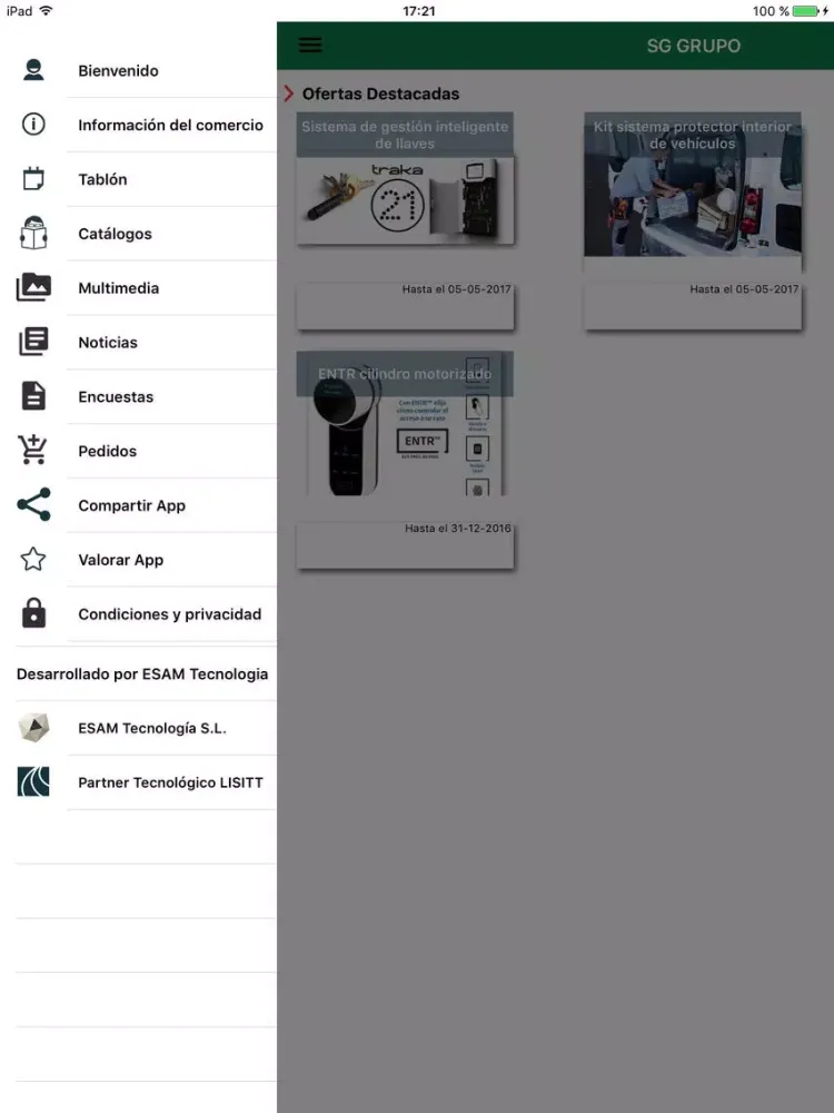 SG GRUPO iPad  Screenshots