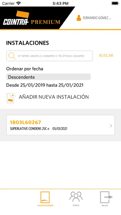 Tangkapan skrin CointraPREMIUM Instaladores