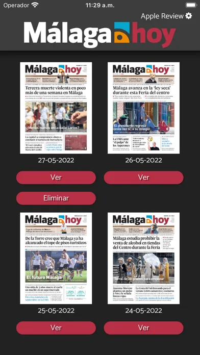 Capturas de pantalla de Málaga hoy