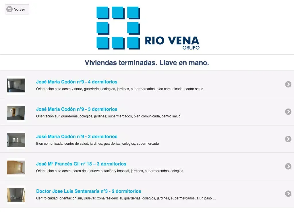Tangkapan skrin Río Vena iPad 
