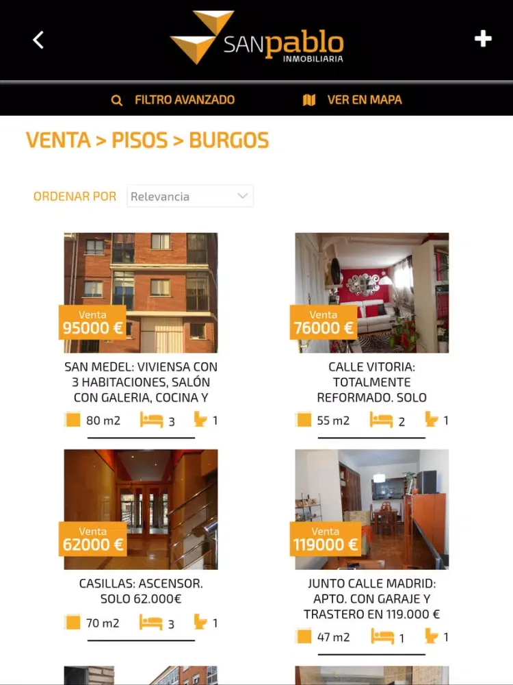 Tangkapan layar Inmobiliaria San Pablo iPad 