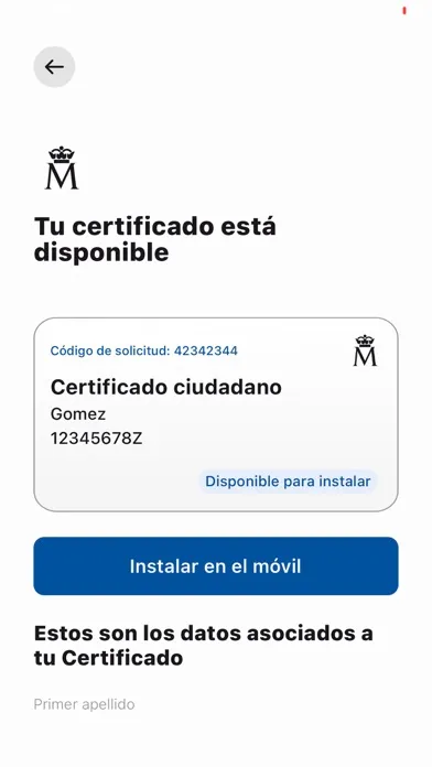 Certificado digital FNMT स्क्रीनशॉट