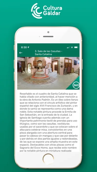 Capturas de tela do Cultura Gáldar