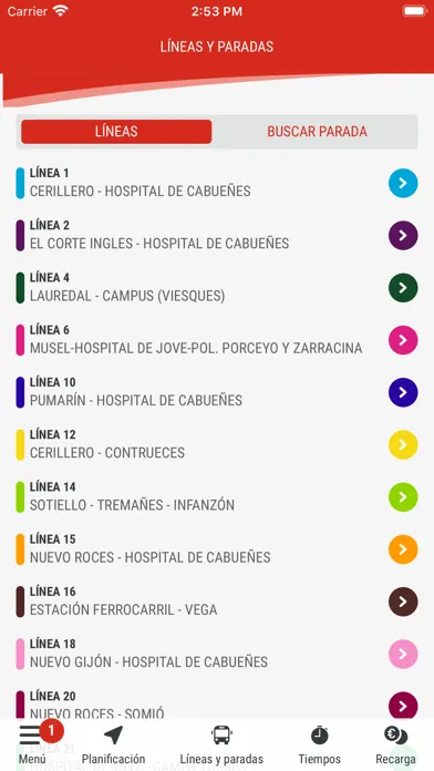 Tangkapan layar Gijón EMTUSA