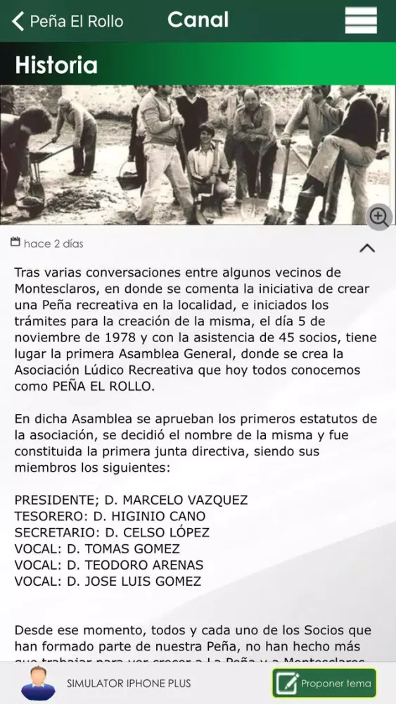 Tangkapan layar Peña El Rollo