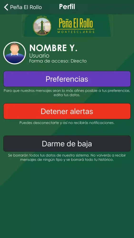Tangkapan layar Peña El Rollo