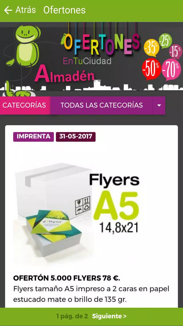Almadén Ofertones Ekran Görüntüleri