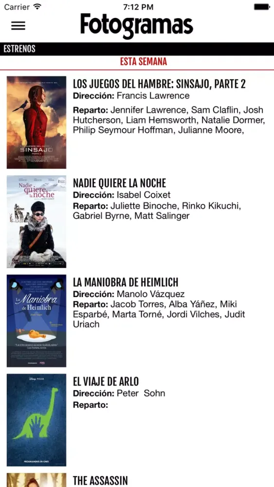 Captures d'écran de FOTOGRAMAS: Actualidad, cartelera, cines, estrenos