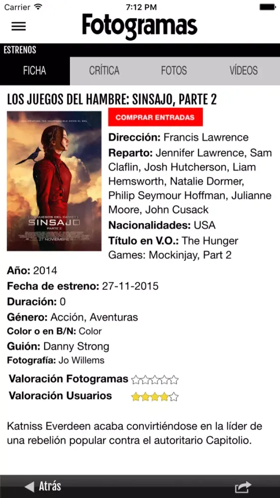 Captures d'écran de FOTOGRAMAS: Actualidad, cartelera, cines, estrenos