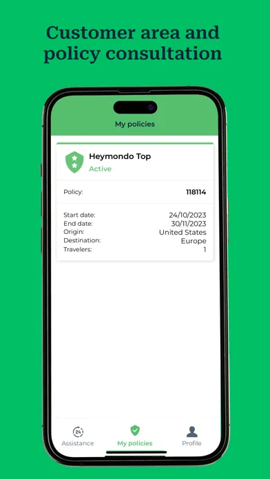 Heymondo - Travel insurance应用截图