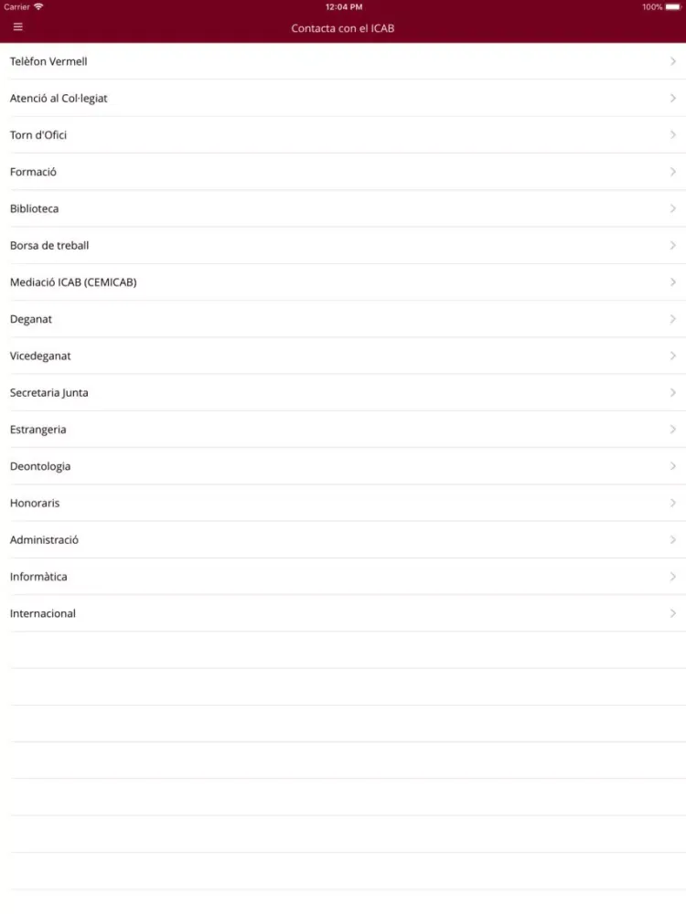 ภาพหน้าจอของ ICAB iPad 