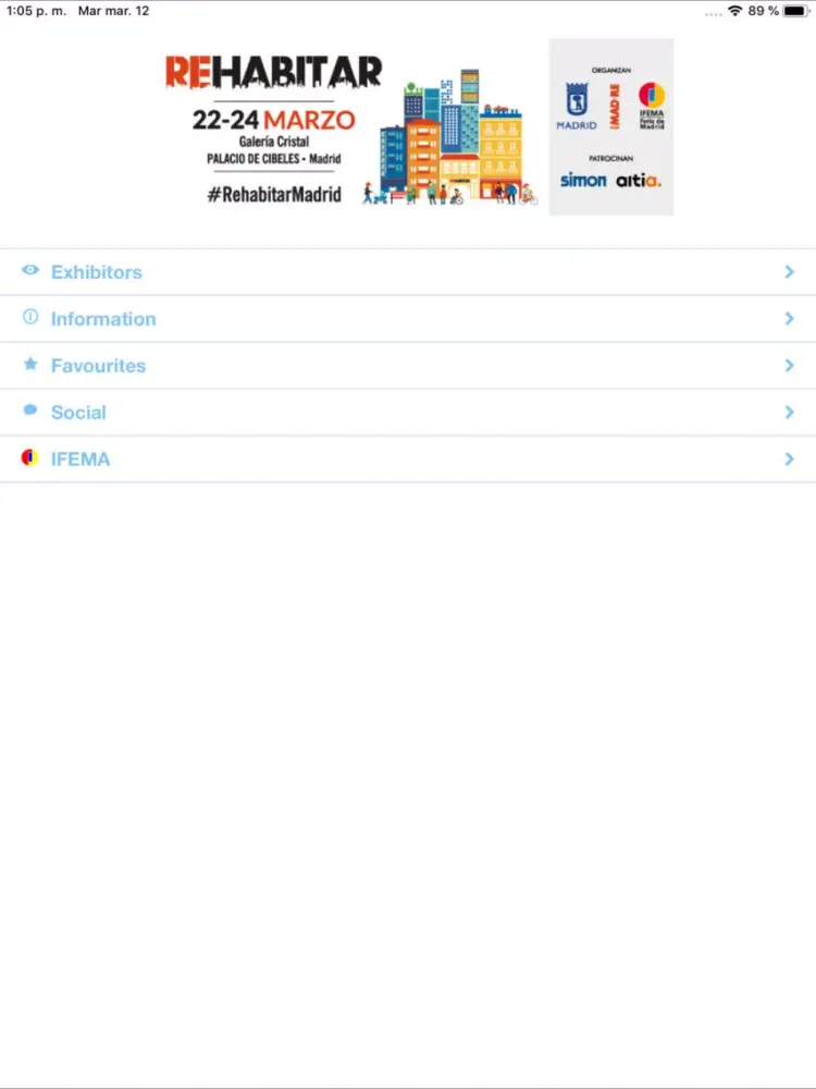 Zrzuty ekranu REHABITAR MADRID 2019 iPad 