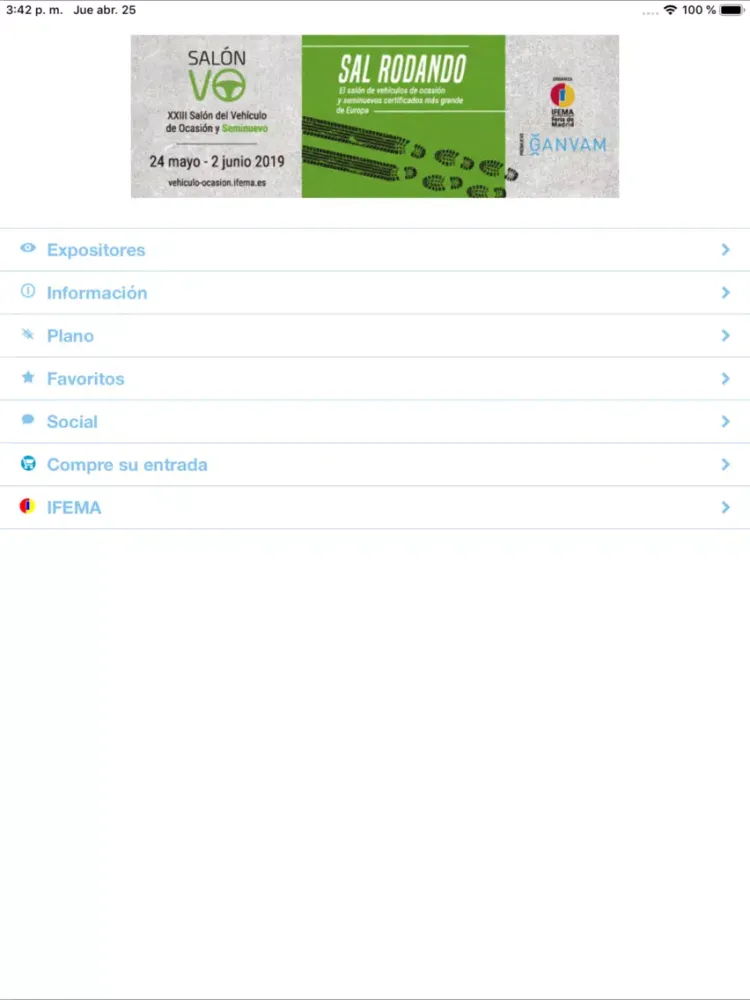 Ảnh chụp màn hình của SALÓN VEHÍCULO OCASIÓN 2019 iPad 