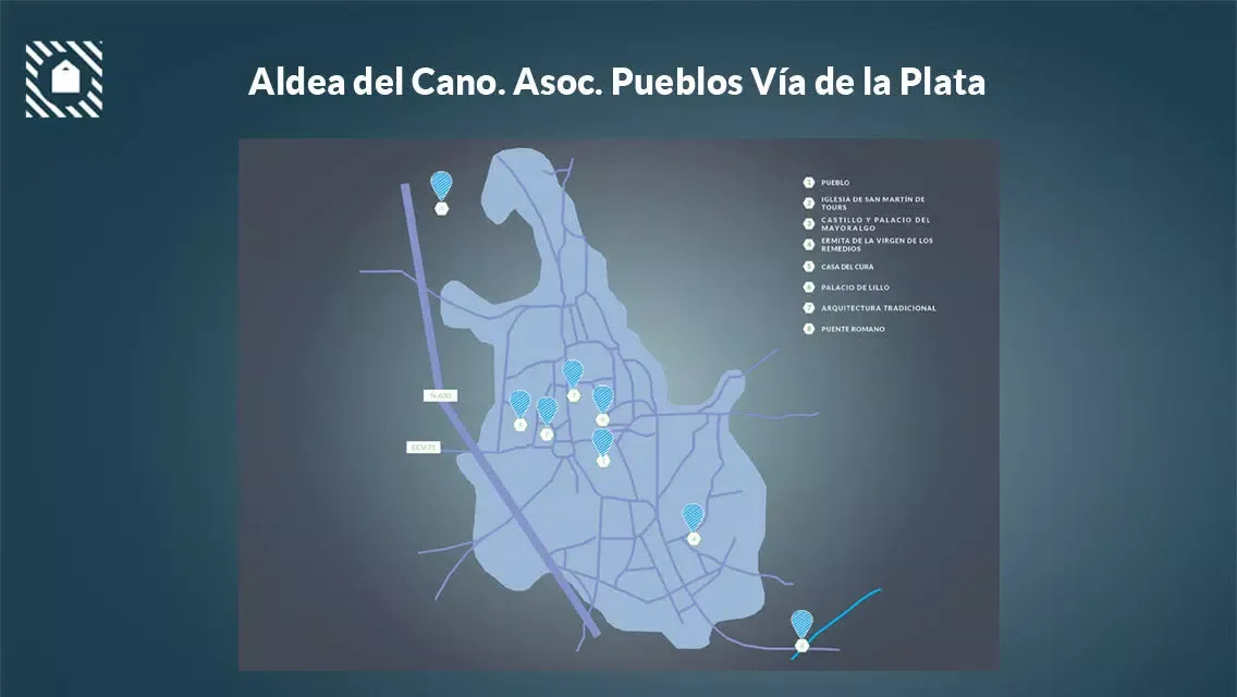 Capturas de tela do Aldea del Cano. Pueblos de la Vía de la Plata
