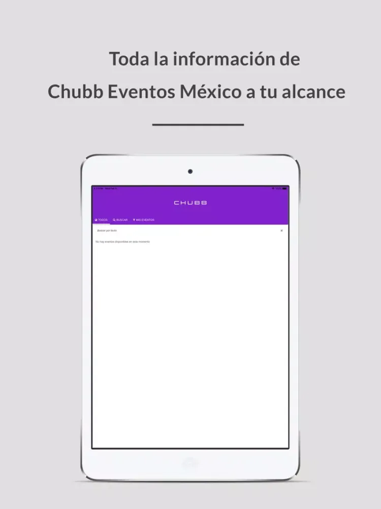 Chubb Eventos México iPad  स्क्रीनशॉट