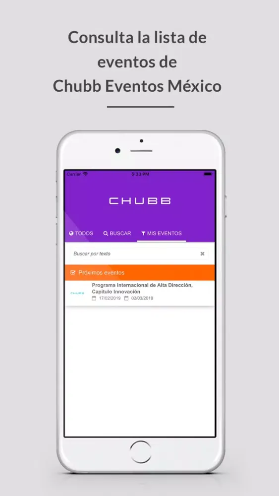 Chubb Eventos México स्क्रीनशॉट