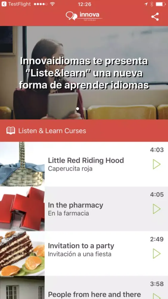 Capturas de tela do Listen&Learn - Aprende Inglés