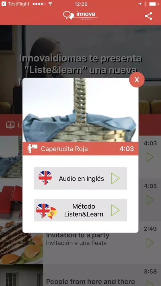 Capturas de tela do Listen&Learn - Aprende Inglés