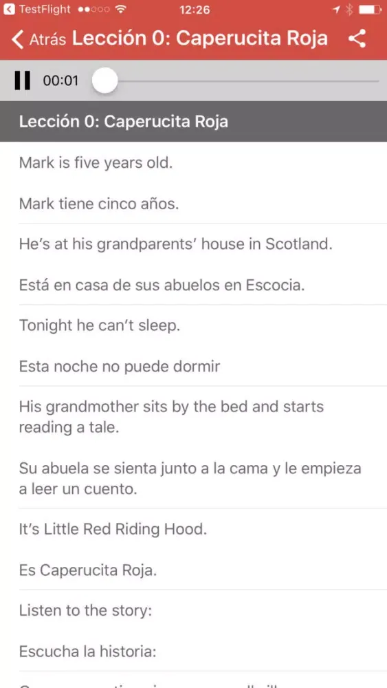 Capturas de tela do Listen&Learn - Aprende Inglés