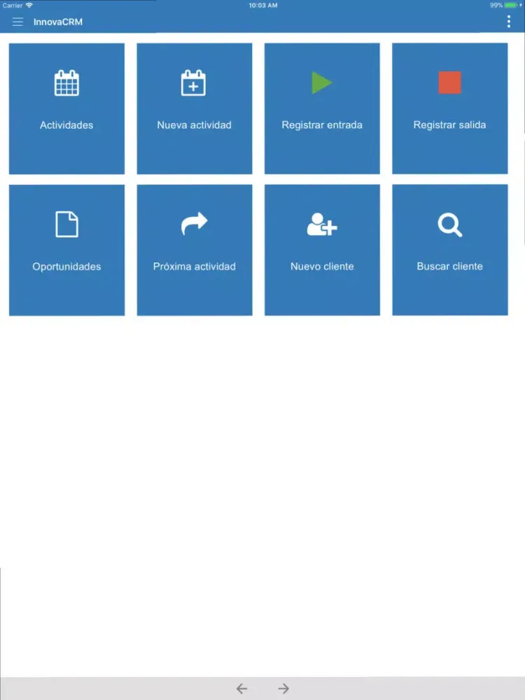 Capturas de pantalla de Innova CRM iPad 