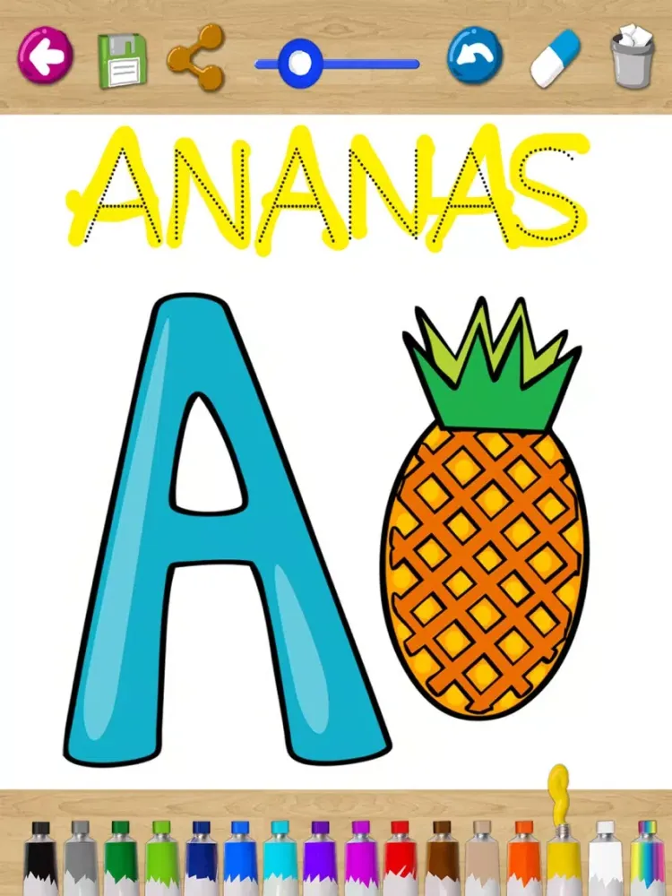 Captures d'écran de ABC paint the alphabet Learning game to paint the English alphabet abc - Premium iPad 