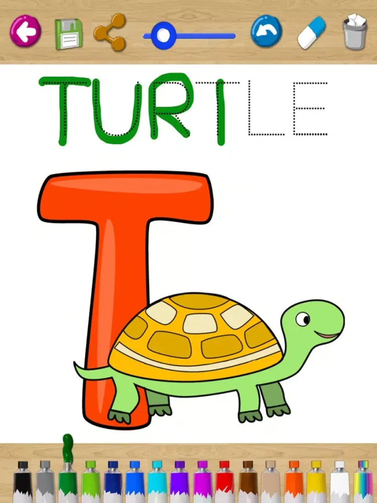 Captures d'écran de ABC paint the alphabet Learning game to paint the English alphabet abc - Premium iPad 