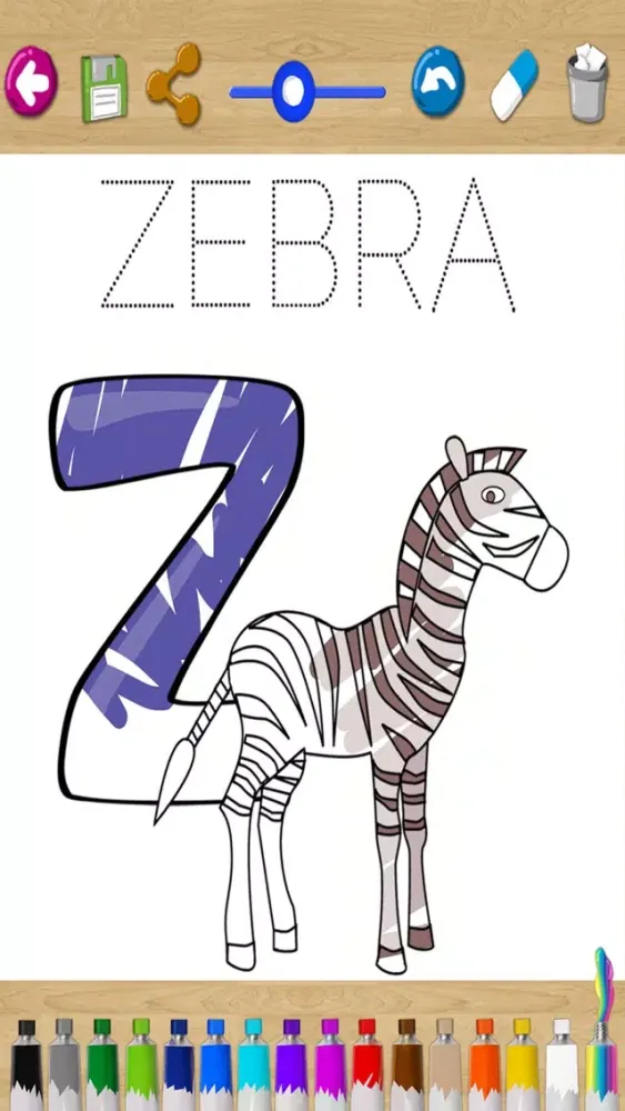 Captures d'écran de ABC paint the alphabet Learning game to paint the English alphabet abc - Premium