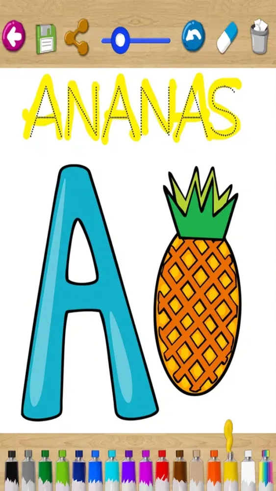 Captures d'écran de ABC paint the alphabet Learning game to paint the English alphabet abc - Premium