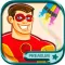 Superheroes coloring pages for kids - Premium