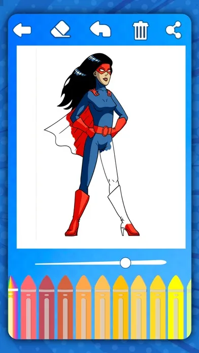 Super heroes - Coloring pages应用截图
